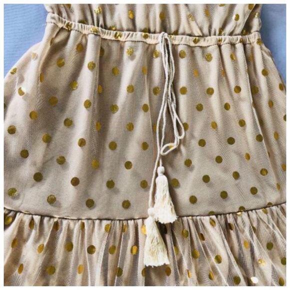 🌞 The AFTONY Metallic Gold Sheer Dress - Picture 6 of 8